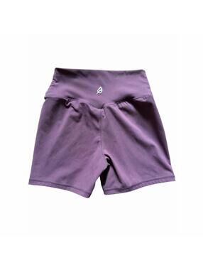 P’TULA Biker Shorts Womens Size M Purple High-Waisted Compression 4” inseam
